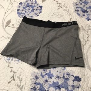 Nike Pro Grey Compression Shorts - Size XL